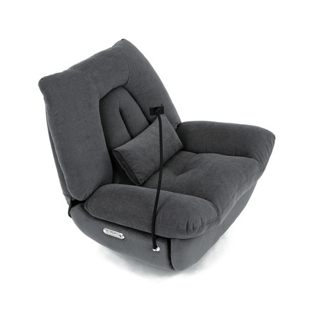 Polohovací křeslo Autronic Polohovací křeslo, elektrické zabudované ovládání, šedá, látka, TV-7081 GREY2 (32)