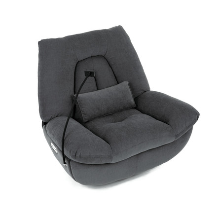 Polohovací křeslo Autronic Polohovací křeslo, elektrické zabudované ovládání, šedá, látka, TV-7081 GREY2 (33)