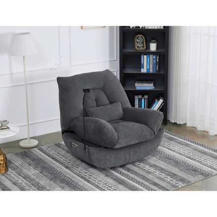Polohovací křeslo Autronic Polohovací křeslo, elektrické zabudované ovládání, šedá, látka, TV-7081 GREY2 (44)