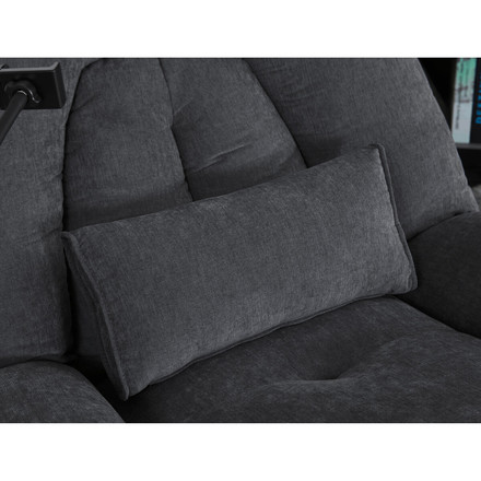 Polohovací křeslo Autronic Polohovací křeslo, elektrické zabudované ovládání, šedá, látka, TV-7081 GREY2 (45)