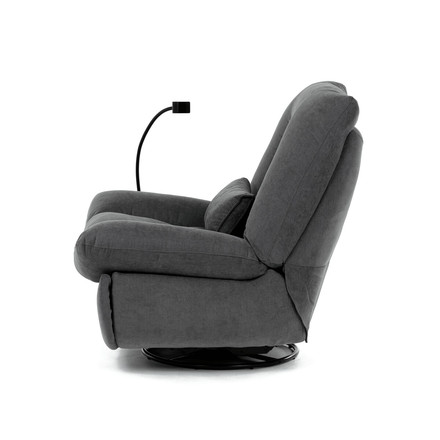 Polohovací křeslo Autronic Polohovací křeslo, elektrické zabudované ovládání, šedá, látka, TV-7081 GREY2 (7)