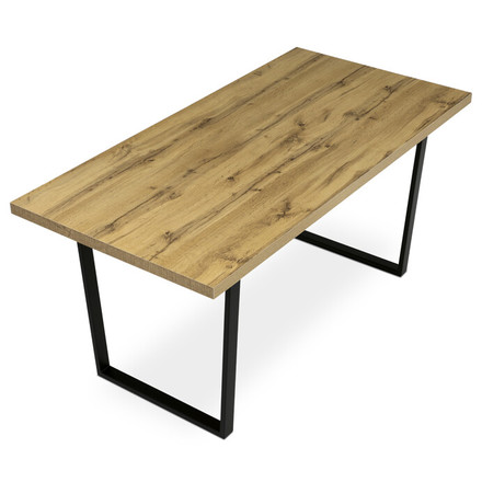 Moderní jídelní stůl Autronic Jídelní stůl 160x80cm, lamino, dub, HT-R5216 OAK (3)