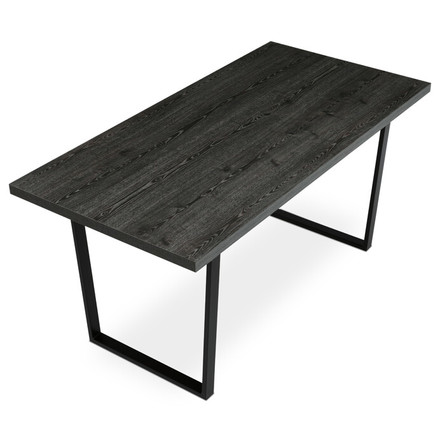 Moderní jídelní stůl Autronic Jídelní stůl 160x80cm, lamino, šedý dub, HT-R5216 GREY (3)