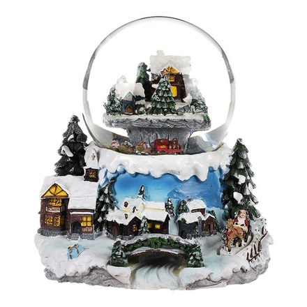 Sněžítko Autronic Sněžítko - zimní krajna, polyresin, svítící a otočné s melodií (SN7701)