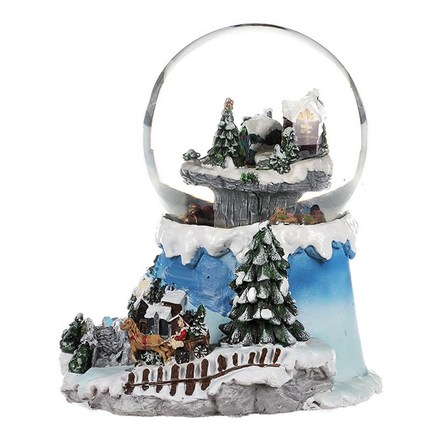 Sněžítko Autronic Sněžítko - zimní krajna, polyresin, svítící a otočné s melodií (SN7701) (2)