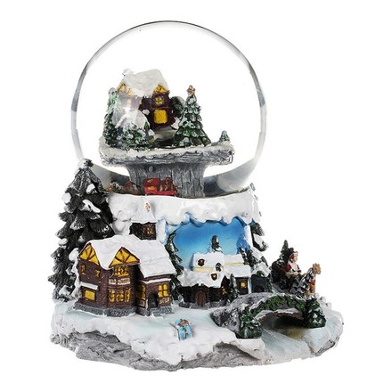 Sněžítko Autronic Sněžítko - zimní krajna, polyresin, svítící a otočné s melodií (SN7701) (5)