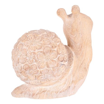 Zahradní dekorace Autronic Šnek - magnesium, větší, vzor květin, imitace dřeva (SM506-L) (3)