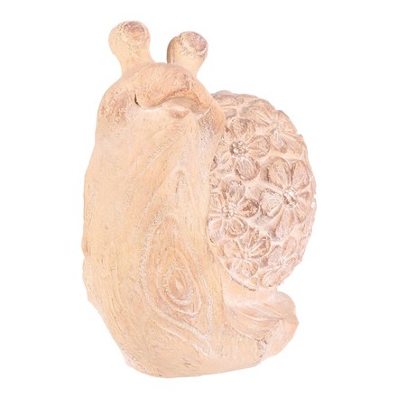 Zahradní dekorace Autronic Šnek - magnesium, větší, vzor květin, imitace dřeva (SM506-L) (5)