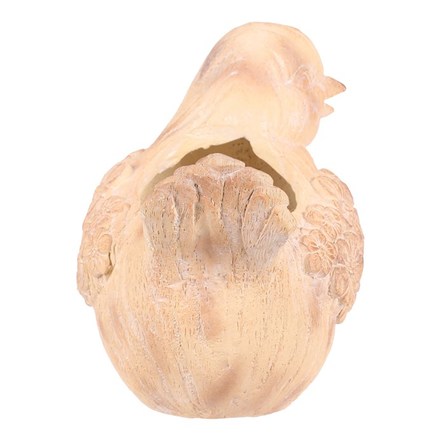 Obal na květiny Autronic Ptáček - na květiny, magnesium, vzor květin, imitace dřeva (SM508) (4)