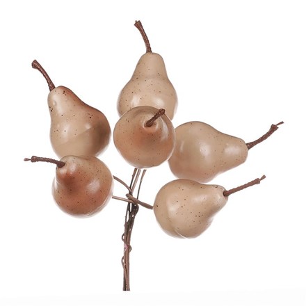 Dekorace Autronic Hrušky na drátku - béžové, cena za balení (36 ks) (PRA012 BEI) (2)