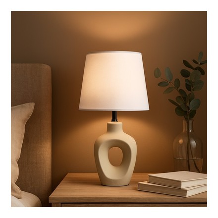 Stolní lampa Rabalux 74079 MADELOR 1xE14, béžová
