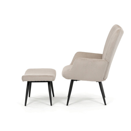 Relaxační křeslo Autronic Relaxační křeslo, béžová, manšestrová látka, AK-L7285 CRM6 (2)