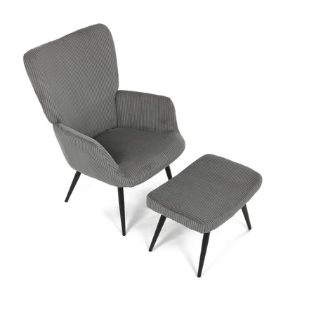 Relaxační křeslo Autronic Relaxační křeslo, šedá, manšestrová látka, AK-L7285 GREY6 (8)