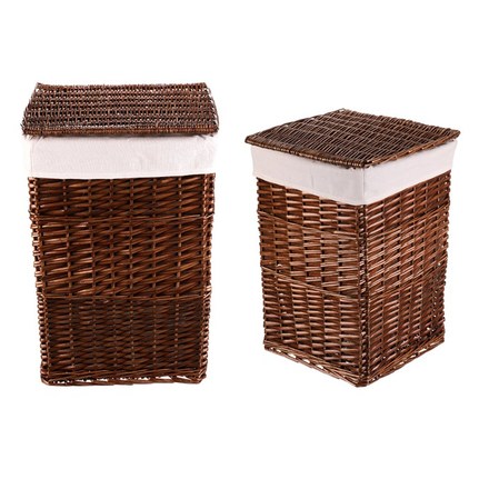 Koš prádelní Autronic Koš prádelní - proutěný, s víkem, přírodní, cena za sadu 2 ks (PRN2016 NAT)