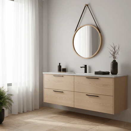 Nástěnné zrcadlo Autronic Nástěnné zrcadlo, bambus, přírodní, AZR-B053 NAT (1)