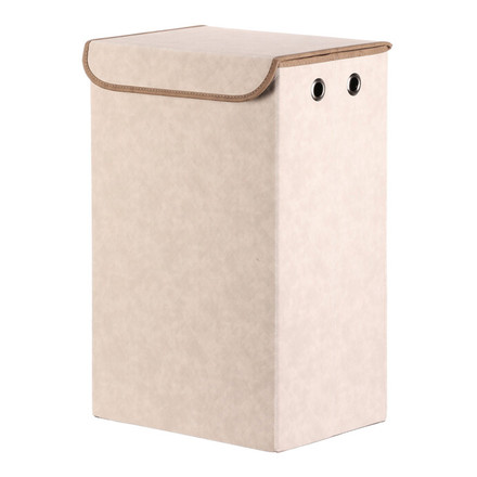 Koš prádelní Autronic Koš prádelní - látkový s víkem, krémová barva (DT3009 CRM)