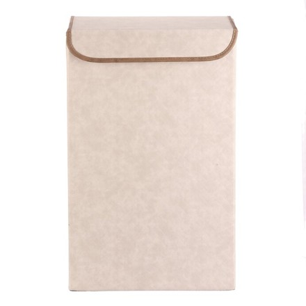 Koš prádelní Autronic Koš prádelní - látkový s víkem, krémová barva (DT3009 CRM) (1)