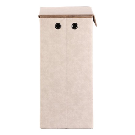 Koš prádelní Autronic Koš prádelní - látkový s víkem, krémová barva (DT3009 CRM) (4)