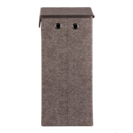 Koš prádelní Autronic Koš prádelní - látkový s víkem, šedá barva (DT3009 GREY) (2)