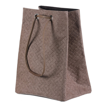 Koš prádelní Autronic Koš prádelní - látkový, stahovací, hnědá barva (DT3011 BRN-M)