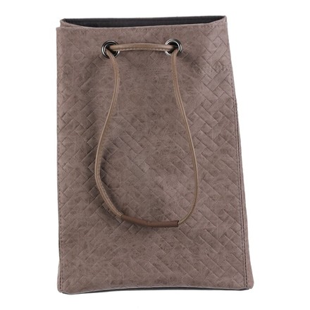 Koš prádelní Autronic Koš prádelní - látkový, stahovací, hnědá barva (DT3011 BRN-M) (1)