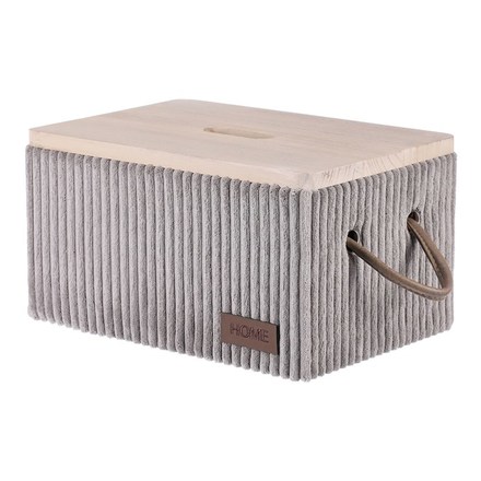 Koš prádelní Autronic Koš prádelní - látkový s víkem, šedý, cena za sadu 5 ks (DT3000 GREY) (2)