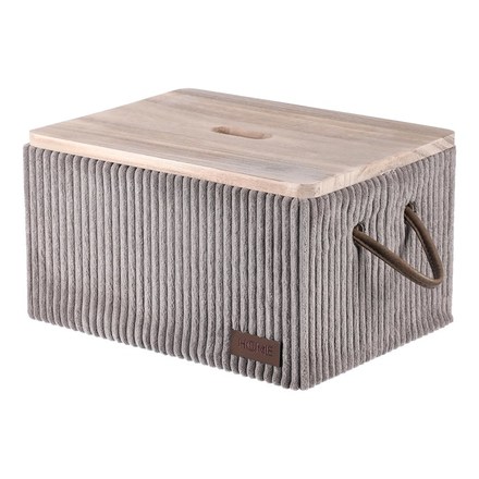 Koš prádelní Autronic Koš prádelní - látkový s víkem, šedý, cena za sadu 5 ks (DT3000 GREY) (3)