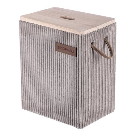 Koš prádelní Autronic Koš prádelní - látkový s víkem, šedý, cena za sadu 5 ks (DT3000 GREY) (4)