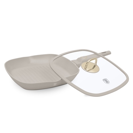 Pánev grilovací s titanovým povrchem a poklicí Berlingerhaus BH-8067 28 cm Sahara Collection (3)