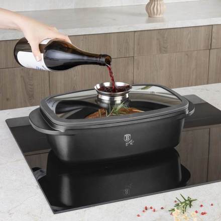 Pekáč s titanovým povrchem a aroma poklicí Berlingerhaus BH-8800 Antracit Collection (1)