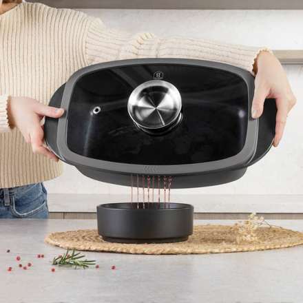 Pekáč s titanovým povrchem a aroma poklicí Berlingerhaus BH-8800 Antracit Collection (2)