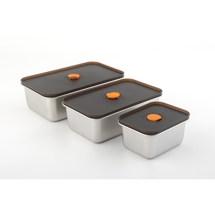 Dóza na potraviny Solingen CS-101589 Dóza na potraviny sada 3 ks s víkem 400, 1000, 1250 ml