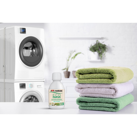 Koncentrát do pračky Meliconi 621032, ECO parfém fresh musk, do praček a sušiček, až 35 cyklů, 250 ml, Made in Italy (2)