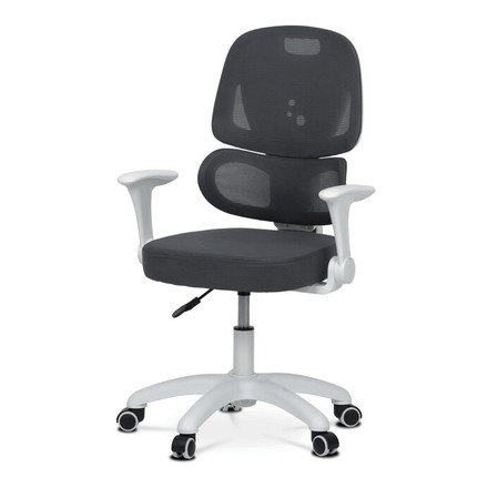 Dětská kandcelářská židle Autronic Dětská židle, výškově nastavitelná, šedá síťovina, KA-K1063 GREY