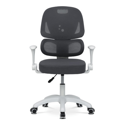Dětská kandcelářská židle Autronic Dětská židle, výškově nastavitelná, šedá síťovina, KA-K1063 GREY (1)