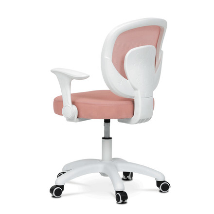 Dětská kandcelářská židle Autronic Dětská židle, výškově nastavitelná, růžová síťovina, KA-K1062 PINK (4)