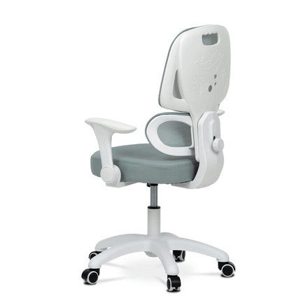 Dětská kandcelářská židle Autronic Dětská židle, výškově nastavitelná, zelená síťovina, KA-K1063 GRN (3)