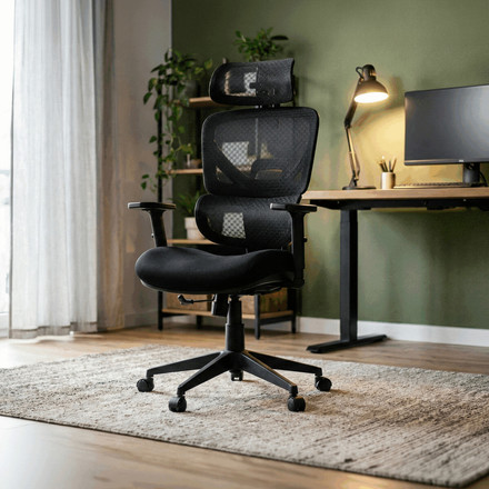Kancelářská židle Autronic Kancelářská židle, houpací mechanismus, černá látka, KA-Q8203 BK (13)