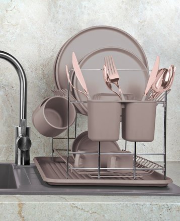 Odkapávač na nádobí Berlingerhaus BH-8596 Taupe Collection (4)