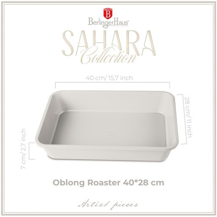 Plech na pečení hluboký s titanovým povrchem Berlingerhaus BH-7658 40 x 28 cm Sahara Collection (2)