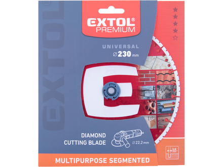Kotouč řezný diamantový Extol Premium 8803004 kotouč řezný diamantový MULTI univerzální, O230x22,2x3mm (1)