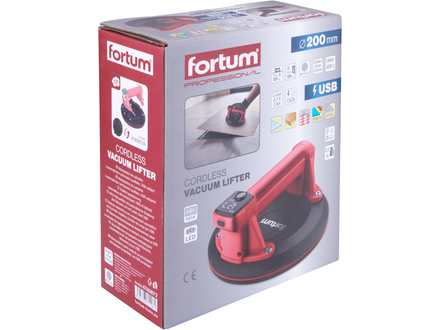 Přísavka aku Fortum 4780872 přísavka aku s automat. udržováním podtlaku, O 200mm/150kg (8)