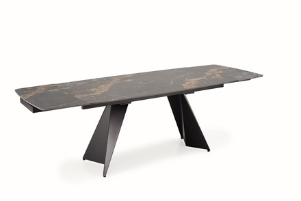 Moderní jídelní stůl s rozkladem Halmar ARMANI stůl rozkládací, černý mramor černý (2p=1szt) (3)