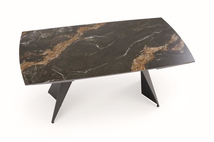 Moderní jídelní stůl s rozkladem Halmar ARMANI stůl rozkládací, černý mramor černý (2p=1szt) (5)