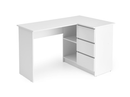 Rohový psací stůl Halmar BEGA psací stůl, bílý (2 Karton)