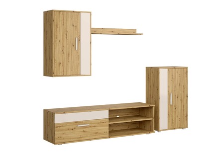 Obývací stěna Halmar BENSON sestava, barva: dub artisan - kašmír (2p=1szt) (1)