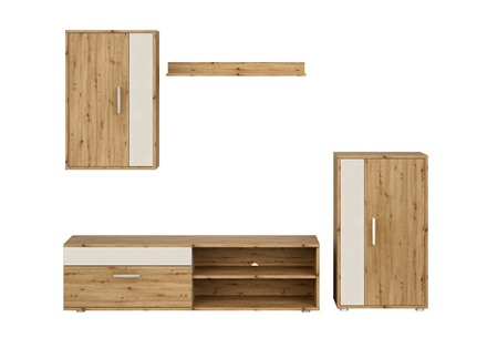 Obývací stěna Halmar BENSON sestava, barva: dub artisan - kašmír (2p=1szt)