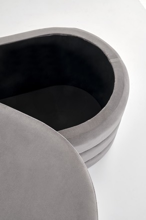 Taburet s úložným prostorem Halmar CALPI taburet s úložným prostorem, popelavá (1p=1szt) (8)