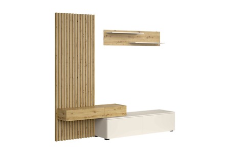 Obývací stěna Halmar CAMINO sestava, barva: dub artisan - kašmír (3p=1szt) (1)