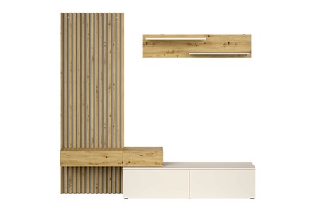 Obývací stěna Halmar CAMINO sestava, barva: dub artisan - kašmír (3p=1szt)